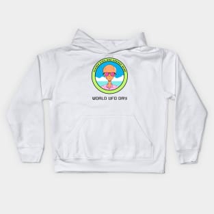 Celebrating Ufo Day Kids Hoodie